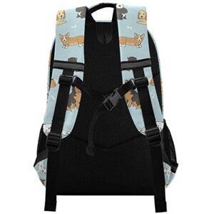 ALAZA Dog Print Cute Doodle Puppy Backpack Purse for Women Men Personalized Laptop Notebook Tablet School Bag Stylish Casual Daypack, 13 14 15.6 inch