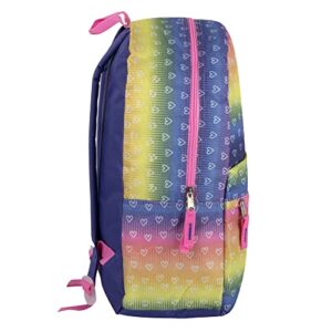 Trail maker Girls' All Over Printed Backpack 17 Inch Backpack for Girls With Padded Straps (Pastel Hearts)