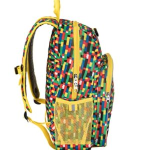 LEGO Heritage Classic Kids School Backpack Bookbag, for Travel, On-the-Go, Back to School, Boys and Girls, with Adjustable Padded Straps and Fun patterns, Brick Wall