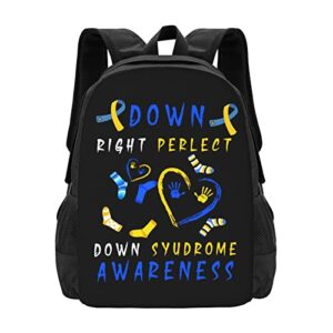 down syndrome awareness classical basic travel backpack fashion backpack large capacity laptop backpacks lightweight college bookbag adjustable shoulder strap daypack