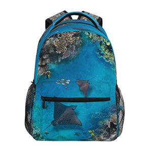 xigua sea stingray print computer backpack – lightweight school bag for boys girls tenns