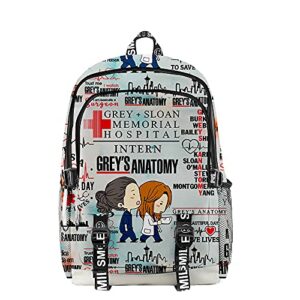 greys anatomy merch merch backpack multicolour oxford school bag cool teenager child bag travel backpack (3.1)