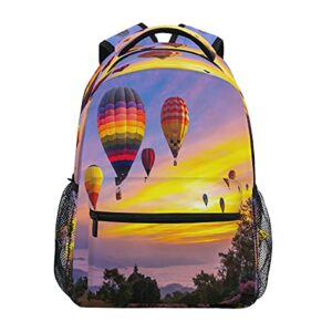 attx colorful hot air balloon backpack travel casual daypacks for women and men, school water resistant bookbag for boys girls teens