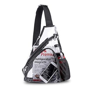 clear pvc sling bag – stadium approved clear shoulder crossbody backpack