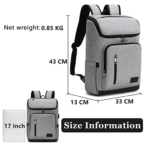 YALUNDISI Laptop Backpacks Travel Backpack , Carry On Backpack,Hiking Backpack Waterproof Outdoor Sports Rucksack Casual Daypack School Bag Fit 15.6 Inch Laptop with USB Charging Grey