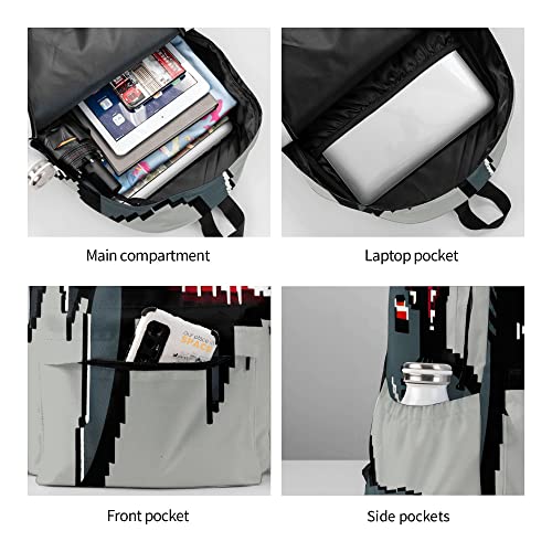 rhying Shark School Backpack schoolbag Bookbags for teens boys girls daypack