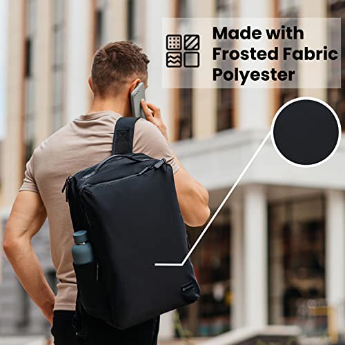 Nordace Laval Smart Travel Backpack for Men & Women with USB Charging Port, Water Resistant - Durable Laptop Bookbag for Everyday, Hiking, College, Work, School - 15.6 Inch (Black)