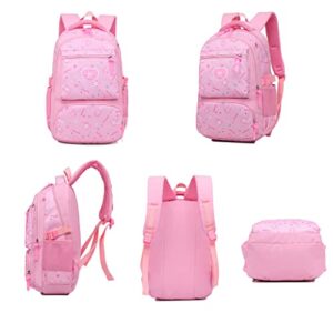 Backpack for Girls, Kids Backpacks for Girls, Girls Backpack with Lunch Bag Nylon Elementary Bookbag Children Schoolbags for Boys