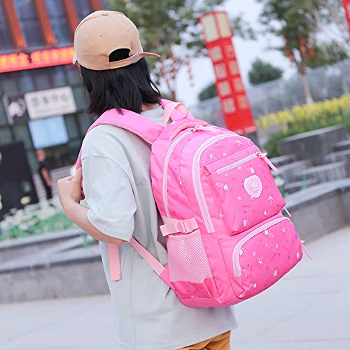 Backpack for Girls, Kids Backpacks for Girls, Girls Backpack with Lunch Bag Nylon Elementary Bookbag Children Schoolbags for Boys