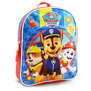 paw patrol mini backpack for kids ~ premium 11″ paw patrol school bag for toddlers (paw patrol school supplies bundle)