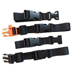 hdhyk 2 pack backpack chest strap- nylon – adjustable universal (black)