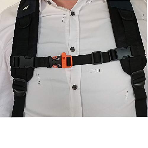 HDHYK 2 Pack Backpack Chest Strap- Nylon - Adjustable Universal (Black)