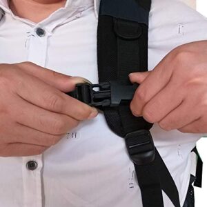 HDHYK 2 Pack Backpack Chest Strap- Nylon - Adjustable Universal (Black)