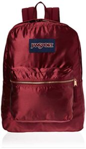 jansport js0a3c4w50c high stakes backpack, russet red/rose gold