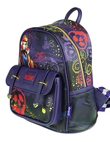 KBNL Villains - Evil Queen 11' Vegan Leather Mini Backpack - A21828, Multicoloured, Medium