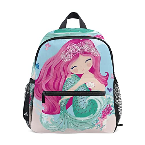 Aflyko Mermaid Kids Backpack for Daycare Bookbag for Kindergarten Daypack for Toddler Girls and Boys 10 x 4 x 12 Inch