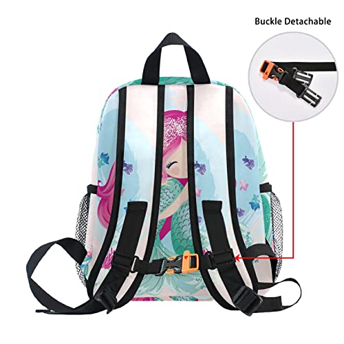Aflyko Mermaid Kids Backpack for Daycare Bookbag for Kindergarten Daypack for Toddler Girls and Boys 10 x 4 x 12 Inch