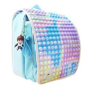 amaztree amaztree rainbow pop on it school backpack fidget backpack for kids, teenagers girls