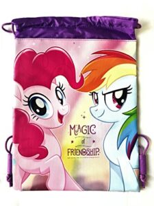 my little pony wallet-passport bag- string sling tote bag backpack (purple sling bag)