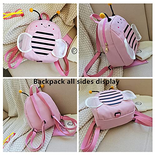 Cute Bee Preschool Backpack kindergarten Baby Bookbag Kids School DailyBag With Anti-lost Leash