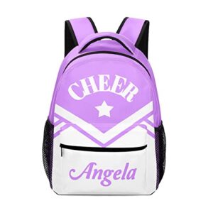 xozoty personalized cheerleader backpacks name waterproof laptop bags cheer cheerleading light purple