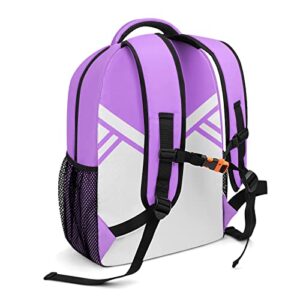 XOZOTY Personalized Cheerleader Backpacks Name Waterproof Laptop Bags Cheer Cheerleading Light Purple