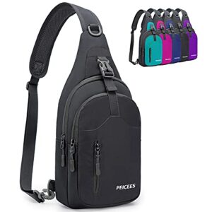 peicees sling bag backpack for women mens crossbody bag lightweight unisex shoulder chest daypack hiking backpack for outdoor