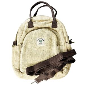 threadheads himalayan hemp convertible mini backpack – 10″x11″