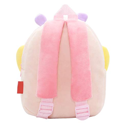 Ladyzone Toddler Backpack Zoo Animals Backpacks Cute Plush Bag Cartoon 10" Preschool Book Bag For 1-6 Years Girls Boys (Butterfly)