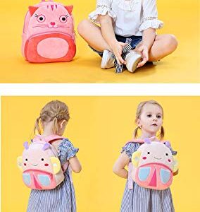 Ladyzone Toddler Backpack Zoo Animals Backpacks Cute Plush Bag Cartoon 10" Preschool Book Bag For 1-6 Years Girls Boys (Butterfly)