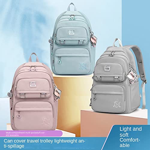 Travel Backpack Large Capacity Backpack Casual School Bag Primary and Secondary School Students Backpack Cute School Bag (light grey)