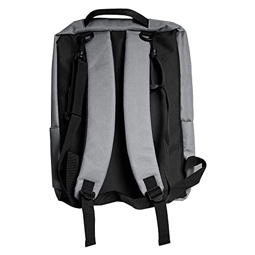 RIZR Commuter Backpack with Built-in Removable Laptop Riser. Premium Slim-Line Designed Computer Bag for Men and Women. Use for School or Work. Fits Up to 15.6 Inch Notebooks. Black and Gray.