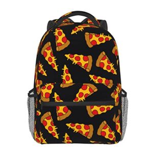 backpack for mens womens back pack doodle pizza print casual daypack adjustable laptop bag outdoor travel bag