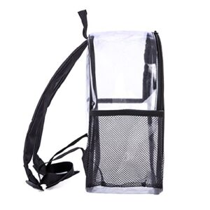 Stadium Approved Clear Mini Backpack Heavy Duty Transparent Backpack for Concert, Security Travel &Stadium