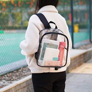 Stadium Approved Clear Mini Backpack Heavy Duty Transparent Backpack for Concert, Security Travel &Stadium