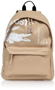 lacoste large croc graphic print backpack core