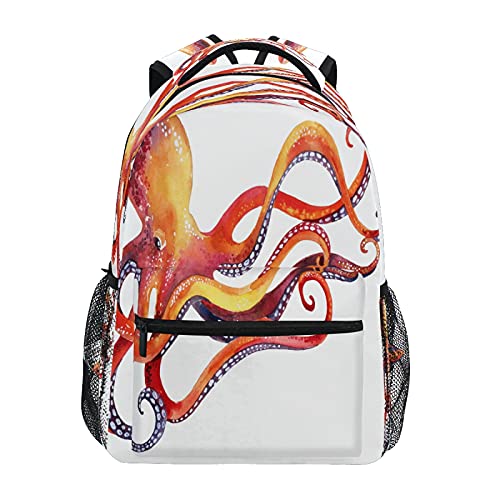 Sea Tentacle Nautical School Backpack for Teen Girls Boys Lightweight Student Backpack Travel Bookbag Laptop Casual Daypack