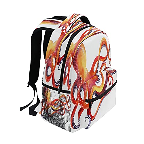 Sea Tentacle Nautical School Backpack for Teen Girls Boys Lightweight Student Backpack Travel Bookbag Laptop Casual Daypack