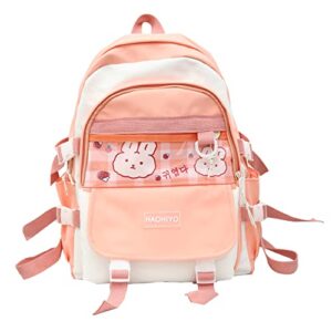 kawaii backpack for girls japanese backpack waterproof nylon with cute pendant school bookbags aesthetic backpack travel bag