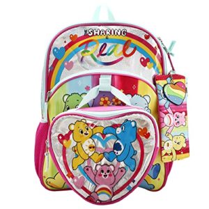 care bears rainbow 5-piece backpack set