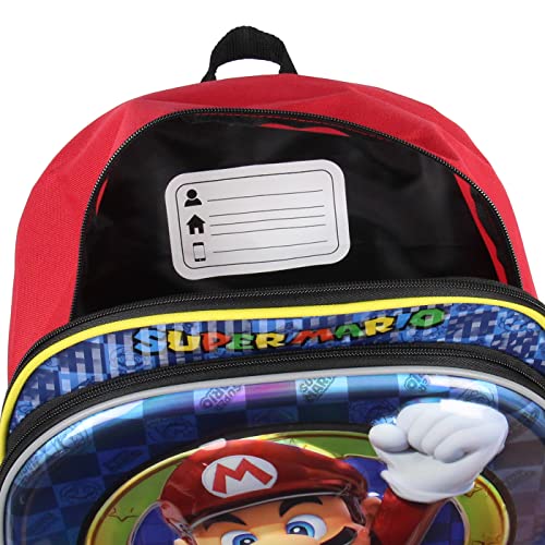 Nintendo Super Mario Bros All Over Character Molded Iridescent 16" Backpack