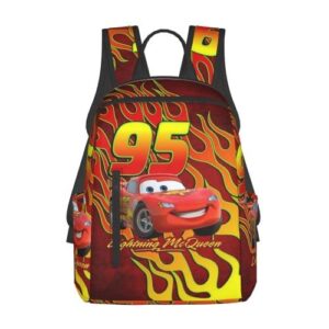 lightning mcqueen boys girls travel laptop backpack large capacity durable casual travel backpack