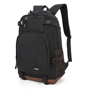 jothin school backpack for laptop backpack bookbags for travel or work backpack for men women canvas backpack(black)