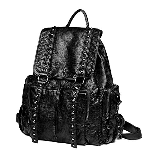 Ro Rox Iris Punk Goth PU Unisex School Uni Large Backpack