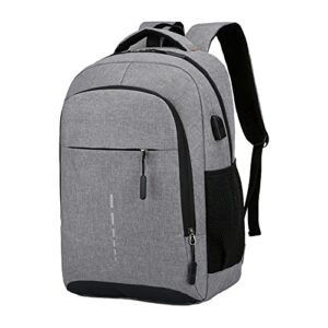 junjie laptop backpack-15.6 inch water resistant padded computer bag for collegefor work, school, college, nurse, travel daypack purse backpack (grey)