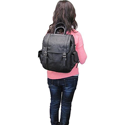 Leather Three-way Backpack - Brown (#1516-2)