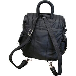 Leather Three-way Backpack - Brown (#1516-2)