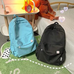 Kawaii Aesthetic Backpack School Backpack Nylon Waterproof Solid Color Backpack Teen College