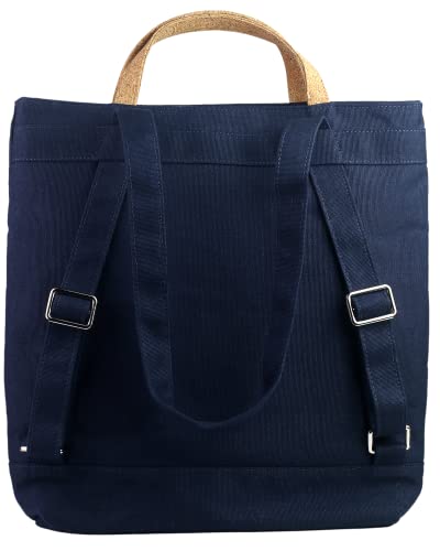 Kuratist - DEERN Totepack - 2 in 1 Backpack - 14L - Fits 13.3" Laptops - Used for Shopping/Work/Trips/Office/School (Navy)