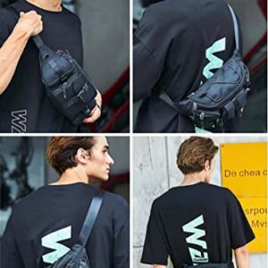 Chenstabar Sling Bag Chest Shoulder Backpack Small Men Crossbody Shoulder Bag Multipurpose Fanny Pack for Wallet Phone (Snap)